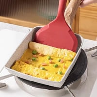 CHICIRIS Tamagoyaki Teflonos Japán Omelette Serpenyő Fa Nyéllel 18x15cm 2