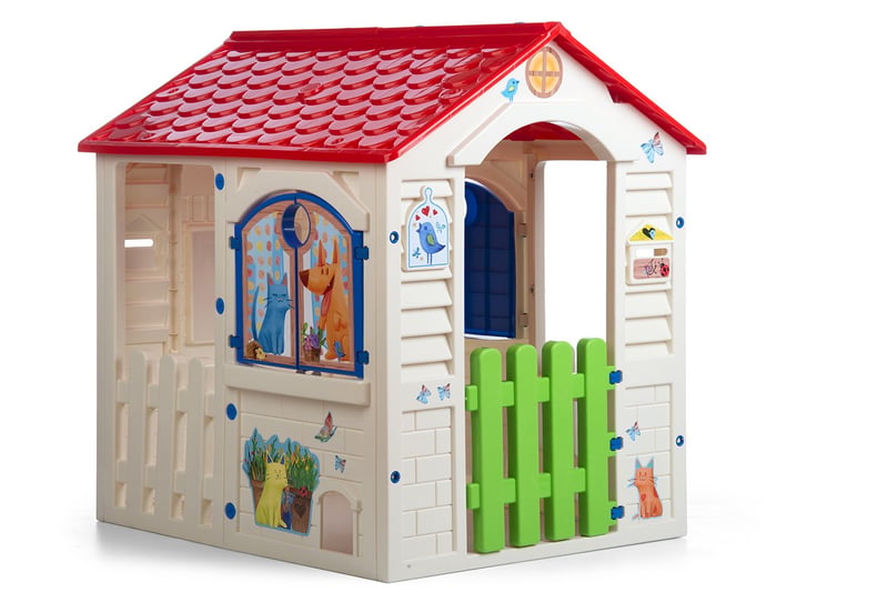 Detský záhradný domček Chicos Country Cottage 89607 s menšou prasklinou na streche — na strešnej časti je menšia prasklina (stav: pozri 2. obrázok)