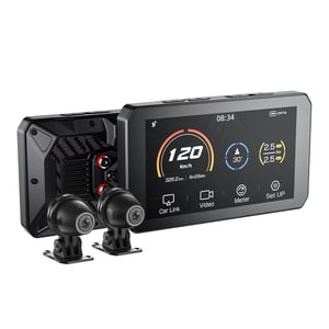 Inteligentný displej na motorku CHIGEE AIO-5 Lite, bezdrôtové CarPlay/Android Auto, duálna kamera 1080p, BSD, 5" LCD, IP67