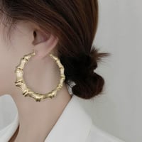 Chihutown Bambusz Karika Fülbevaló Nagy Méretű Oversized Hoops Napi Viseletre 6