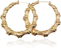 Chihutown Bambusz Karika Fülbevaló Nagy Méretű Oversized Hoops Napi Viseletre 1