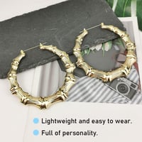 Chihutown Bambusz Karika Fülbevaló Nagy Méretű Oversized Hoops Napi Viseletre 3