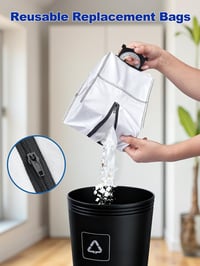 Sac de aspirator lavabil CHIKIXSON cu fermoar pentru Ecovacs Deebot X9 Pro Omni, X8 Pro Omni, T50 Omni, T50 Pro Omni, T80 Omni, T30C, 3 bucăți 5