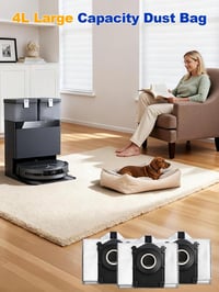 Sac de aspirator lavabil CHIKIXSON cu fermoar pentru Ecovacs Deebot X9 Pro Omni, X8 Pro Omni, T50 Omni, T50 Pro Omni, T80 Omni, T30C, 3 bucăți 7