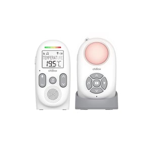 CHILLAX CB360 Prijenosni DECT Baby Monitor s 2 bežične jedinice, VOX i Eco načinom rada, senzorom temperature, dometom od 340 m, noćnim svjetlom, 5 uspavanki, baterijom od 13 sati