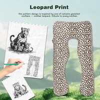 Pernă de Sarcină Chilling Home în Formă de U pentru Dormit pe O Parte, cu Husă, Pernă de Alăptare și Poziționare pentru Femei, Catifea cu Model Leopard 2
