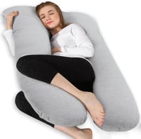 Chilling Home U alakú várandós párna jersey huzattal - hűvös szürke 1