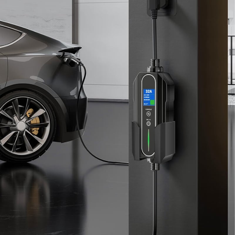 Chinabase Type 2 Elektromos Autó Töltőkábel - 7,4 kW, 32A, 5m, 3-Pin CEE - Univerzális Töltő Minden IEC 62196 Kompatibilis Járműhöz