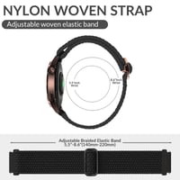 chinbersky 20 mm pletený nylonový remienok pre Samsung Galaxy Watch 5 Pro / Watch 4/5/6 40 mm 44 mm / Watch 4 & 6 Classic / Active 2 / Watch 3 41 mm / Gear S 3