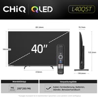 CHiQ L40QST 40-palcový (101 cm) FHD QLED Pro Smart Google TV – HDR10, Dolby Audio, Apple AirPlay, dbx-tv, Google hlasové ovládanie, bezrámčekový dizajn 2