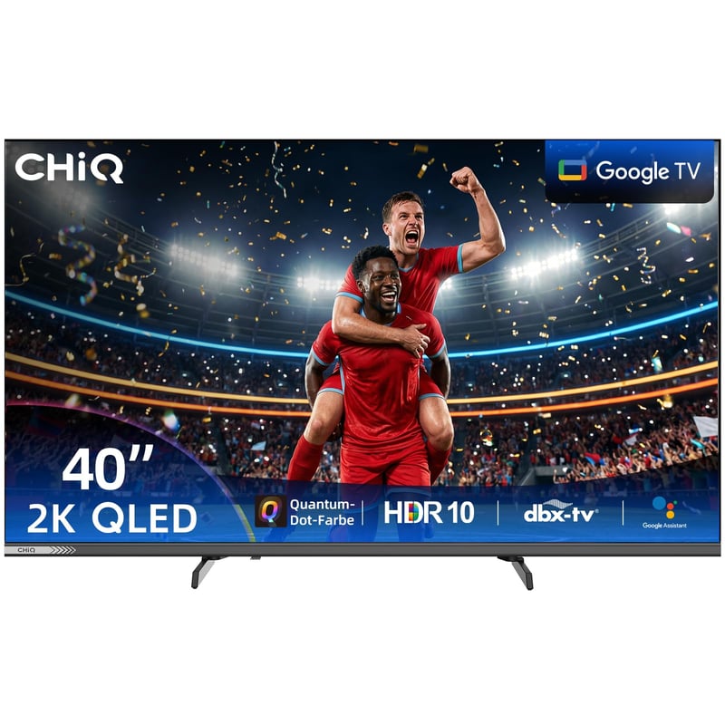 CHiQ L40QST 40-palcový (101 cm) FHD QLED Pro Smart Google TV – HDR10, Dolby Audio, Apple AirPlay, dbx-tv, Google hlasové ovládanie, bezrámčekový dizajn