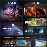 Smart TV CHIQ L43QST 43" (108 cm) FHD QLED Google TV HDR10 Dolby Audio Triple Tuner DVB-C/S2/T2 Netflix Prime Video HBO Max HDMI CI+ 3