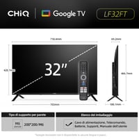 CHiQ LF32FT 32" (81 cm) Full HD Google TV – HDR10, Dolby Audio, Chromecast, trojitý tuner DVB-C/T/T2/S/S2, bezrámčekový dizajn 2