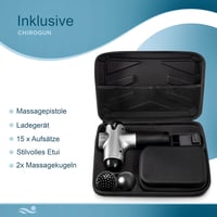 CHIROGUN Masszázspisztoly 14+1 Fejjel - 30 Sebességfokozatú Izommasszírozó Készülék Mély Szöveti Regeneráláshoz, Sportolóknak 8