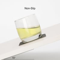 Chitomars 12 darabos poháraljzat szett, kétoldalas csúszásmentes üveg poháraljzat, szürke-zöld négyzet 3