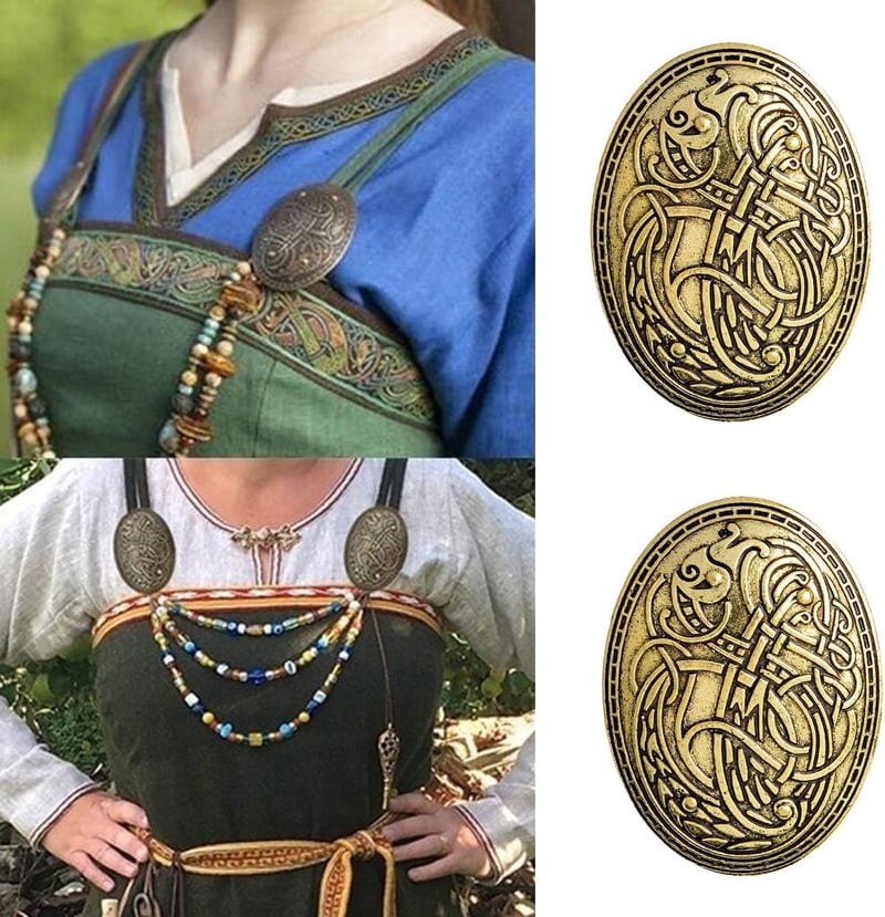 Chiwanji Viking Bross Női Fém Kapocs Ruha Kendő Köpeny Csipesz Divat Ékszer Pin