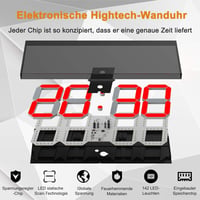 CHKOSDA Falióra LCD Kijelzővel, Visszaszámlálás, Távirányító, Automatikus Fényerő 6