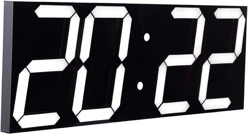 CHKOSDA Falióra LCD Kijelzővel, Visszaszámlálás, Távirányító, Automatikus Fényerő