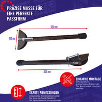Opritor de ușă Chle-Mar 300x25 mm, opritor rotund din oțel vopsit, fixator de ușă 3