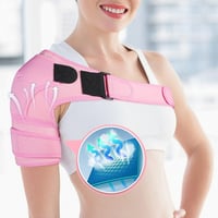 Chlffua Állítható Neoprén Vállrögzítő Pánt - Vállfájdalom, Ficam és AC Ízületi Sérülés Ellen - Férfiaknak és Nőknek - Rózsaszín L 2
