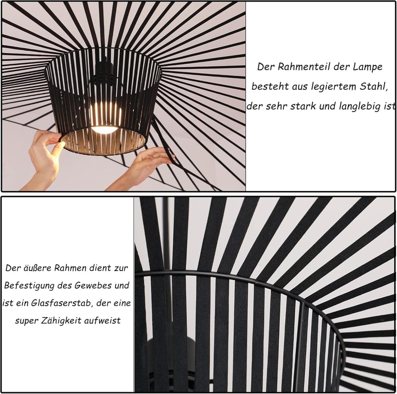 CHNB Vertigo Függőlámpa 100 cm Fekete - Modern Art Deco Csillár Állítható Fényerővel, Könnyű Üvegszálas Dizájn Étkezőbe, Nappaliba

AI: I've