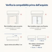 Chochoyah usmjerivač zraka za klima uređaj, 90 cm s aluminijskim lamelama, podesivi usmjerivač protoka zraka za klimu 9