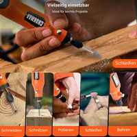 CHOKMAX 5 fokozatú akkus csiszoló 72 tartozékkal, LED világítás, gravírozás és polírozás 3