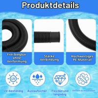 CHONGQILAO Bazénová hadica 38 mm 1 m, náhradná filtračná hadica k bazénu, hadica k čerpadlu pre bazény Intex a Bestway, bazénové príslušenstvo 3
