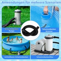 CHONGQILAO Bazénová hadica 38 mm 1 m, náhradná filtračná hadica k bazénu, hadica k čerpadlu pre bazény Intex a Bestway, bazénové príslušenstvo 7