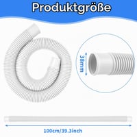 CHONGQILAO Bazénová hadica 38 mm, dĺžka 1 m, náhradná filtračná hadica pre bazénové filtrácie, pre bazény Intex a Bestway, flexibilné príslušenstvo k bazénovému čerpadlu 2