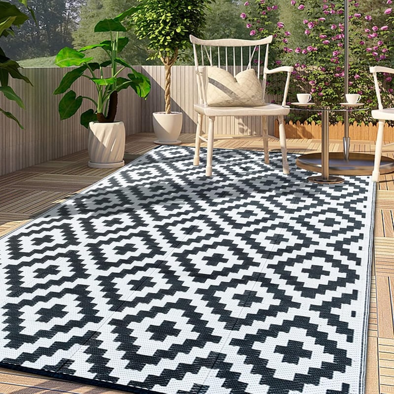 CHOSHOME Kültéri Szőnyeg 120x180cm UV Álló Terasz Balkon Szürke