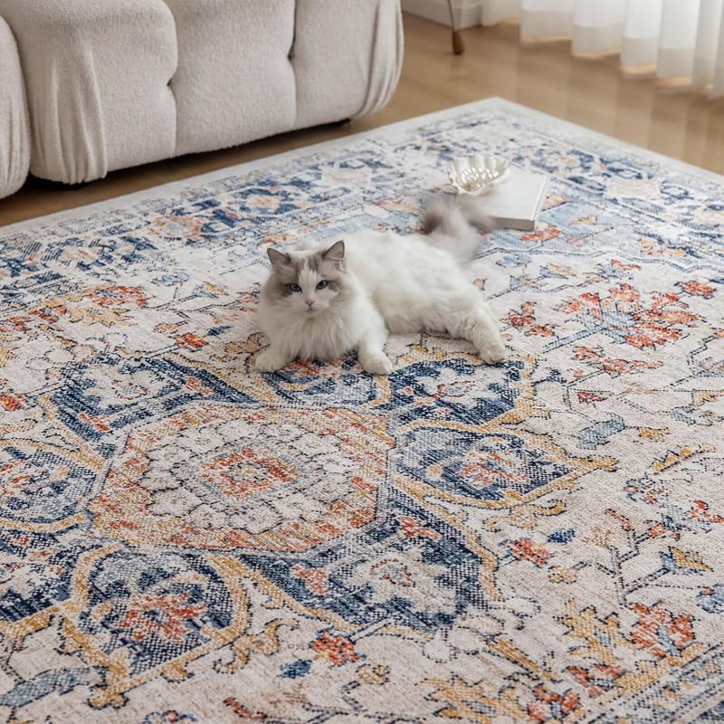 CHOSHOME Vintage Boho Szőnyeg 200x290cm Mosható Csúszásmentes Nappali Hálószoba