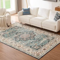 CHOSHOME Vintage Szőnyeg 120x170cm Keleti Mintás Puha Boho Kék 9