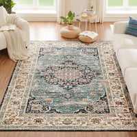 CHOSHOME Vintage Szőnyeg 120x170cm Keleti Mintás Puha Boho Kék 6