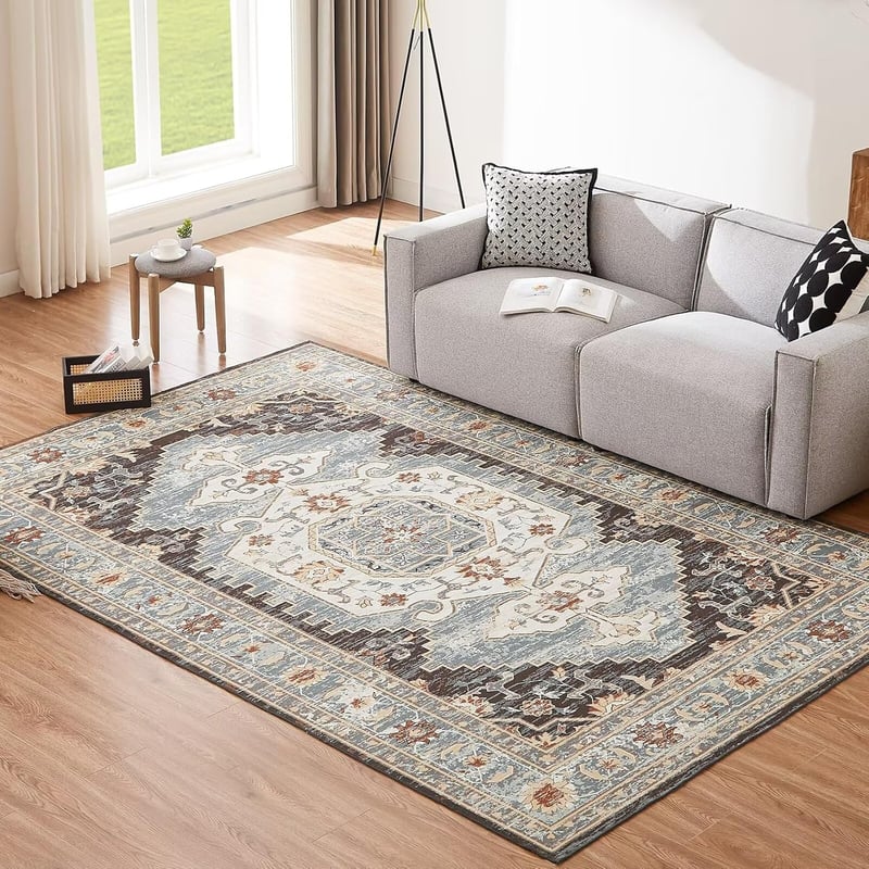 CHOSHOME Vintage Szőnyeg 80x150cm Hálószobai Puha Rövid Szálú Csúszásmentes