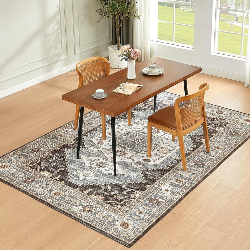 CHOSHOME Vintage Szőnyeg 80x150cm Hálószobai Puha Rövid Szálú Csúszásmentes