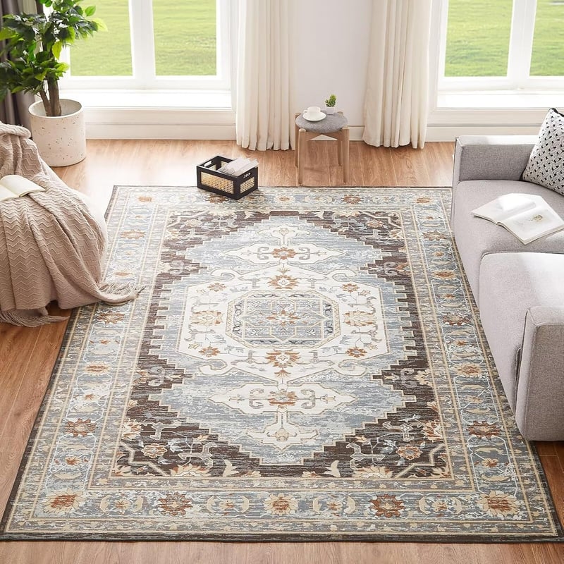 CHOSHOME Vintage Szőnyeg 80x150cm Hálószobai Puha Rövid Szálú Csúszásmentes