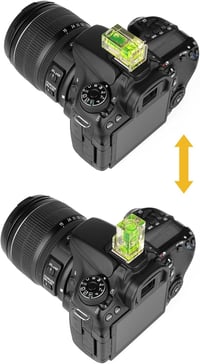 ChromLives Kamera Vaku Saru Vízmérték Szintező 2 Tengelyes Buborékos Libella Hot Shoe Fedél Film Fényképezőgép Kompatibilis 4 Darabos 4