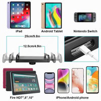 ChromLives držiak na tablet do postele a na stôl, s dlhým ramenom, 360-stupňový flexibilný stojan pre iPad/iPhone/Kindle/Nintendo Switch/iPad mini/Pro/Air zariadenia 5