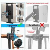 ChromLives držiak na tablet do postele a na stôl, s dlhým ramenom, 360-stupňový flexibilný stojan pre iPad/iPhone/Kindle/Nintendo Switch/iPad mini/Pro/Air zariadenia 4