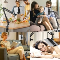 ChromLives držiak na tablet do postele a na stôl, s dlhým ramenom, 360-stupňový flexibilný stojan pre iPad/iPhone/Kindle/Nintendo Switch/iPad mini/Pro/Air zariadenia 6