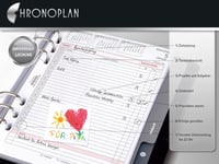 Chronoplan 50247 Napi Tervező 2027 Midi Naptárbetét 96x172 mm 1 Nap 1 Oldal Csere Naptár Időpontfüzet Organizer Univerzális Perforáció 2