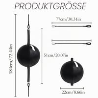 Závesné boxerské vrece CHSG Speedball – Obojstranná reflexná lopta, tréningové vybavenie do telocvične, 51x22 cm, okrúhla rýchlostná boxerská lopta 2