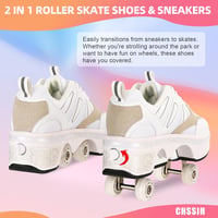 CHSSIH Görkorcsolya gyerekeknek állítható kick kerekekkel szürke 42 EU kültéri roller skates 2