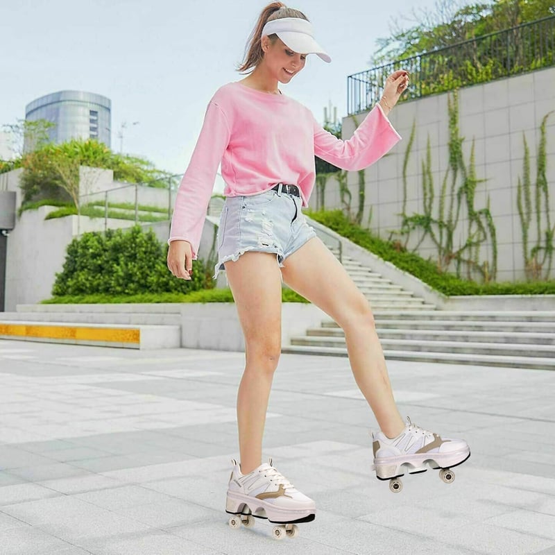 CHSSIH Görkorcsolya gyerekeknek állítható kick kerekekkel szürke 42 EU kültéri roller skates