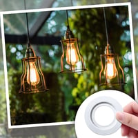 Chuangdi Fehér fém lámpaernyő rögzítő gyűrű ES/E27-BC/B22 foglalat átalakító adapterrel, 2 db 7
