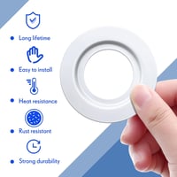 Chuangdi Fehér fém lámpaernyő rögzítő gyűrű ES/E27-BC/B22 foglalat átalakító adapterrel, 2 db 3