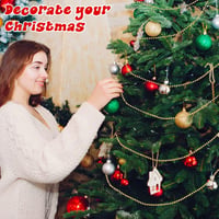 Chuangdi Gyöngy Nyaklánc Karácsonyfa Dekoráció 21m Arany Díszítés 5