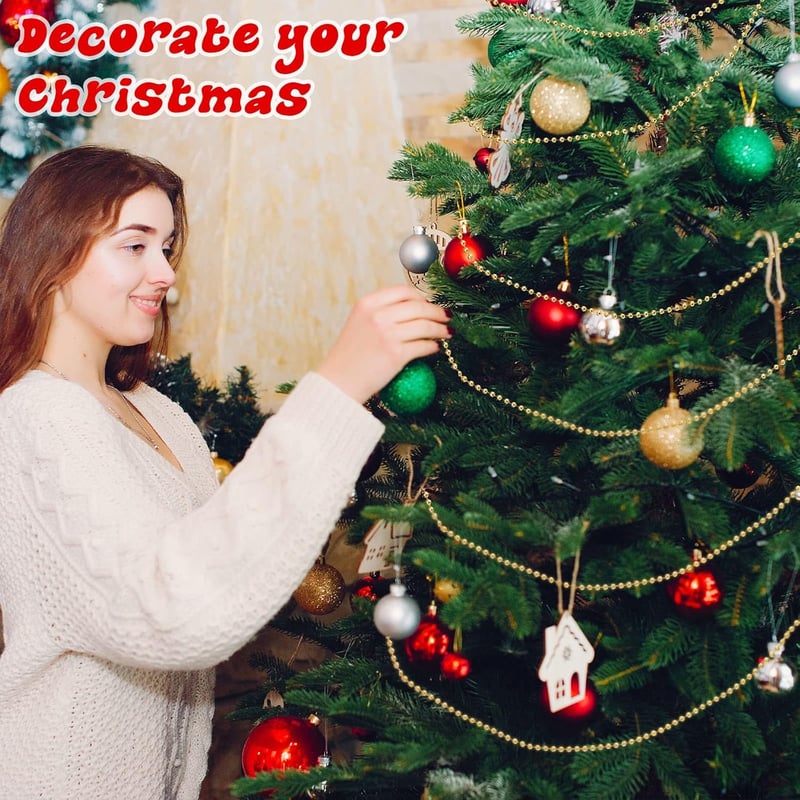 Chuangdi Gyöngy Nyaklánc Karácsonyfa Dekoráció 21m Arany Díszítés