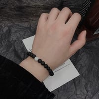 CHUANGOU Páros Karkötő Szett 4 Darabos - Természetes Kő Karkötők Férfiaknak és Nőknek 8mm Gyöngyökkel 4